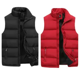 Men's Down Parkas Mens Bubble Padded Vest Jackets Autumn Winter Warm Zipper Top Clothes Versatile Waterproof Down Thickened Sleeveless Coats 231102