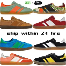 Men Casual Shoes Gazelle Indoor Suede Sneakers Designer Trainers Bold Orange Collegiate Green Preloved Blue White Gum Mesa College Navy Shadow Maroon womens shoe