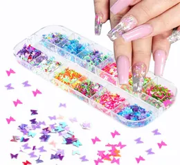 네일 스팽글 Paillette Mixed Butterfly Mermaid Glitter Flakes 3D Sparkly Polish Manicure Nails Art Decorations1634331