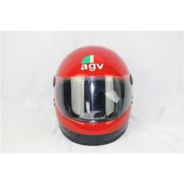 AA 디자이너 헬멧 AGV 전체 헬멧 남성 및 여성 오토바이 헬멧 1985 Vintage AGV KR-2001 이탈리아 Valenza에서 만든 Red Motorcycle Helmet wn-B8PG