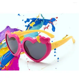 Sunglasses 2023 Boys And Girls Cartoon Fashion Love Polarized Silicone Baby Factory Direct Uv400