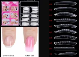 500pcs 100pcs Dual Form Nail System Quick Building Mold Tips Forms Extension Gel Tips for polygel application UV Gel Acrylic crist5614692