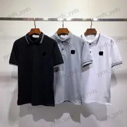 Men's T-Shirts Right Brand Round Compass Badge Correct Version Solid Simple Short Sleeve Polo T230403