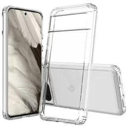 Crystal Clear TPU Acryl Phone Case dla Google Pixel 8 Pro 7 7a 6 6A Przezroczysty hybrydowy odporny na drapanie odporność na wstrząsy Pixel8 5G