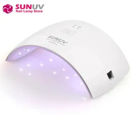 オリジナルSunuv Sun9cとUV LEDネイルランプ18 LED 30S60Sボタンパーフェクトサムソリューション36W PINK6830426のすべてのゲル用ネイルドライヤー