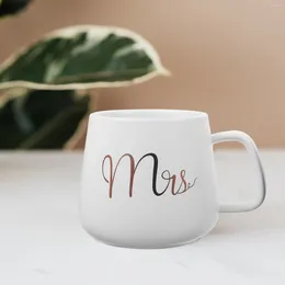 Akşam yemeği setleri Sevgililer Günü hediye nişan seramik kupa Bay Mrs Mugs Su Kupası Ev Yıldönümü Ofis Kahve Düğün İyilik