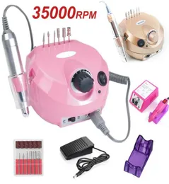 Nail Drill Accessories 35000020000RPM Pro Polishing Machine Electric File With Speed Display Manicure Knife Pedicure7897064