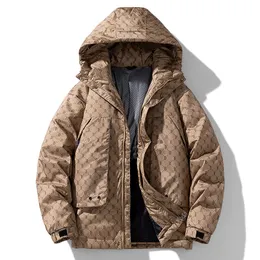 Manteau en duvet pour hommes Vêtements pour hommes Vêtements d'extérieur pour hommes À capuche Hiver Nouvelle doudoune Lettre pour hommes veste de pain ample à la mode Modèle avec veste isolante épaisse en peluche