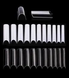 550 PCSBAG Extralong False Nail Tips C Curved Full Cover Fake Nail Tips Clear Nature Acrylic Nails Diy Salon Manicure Supply2184937