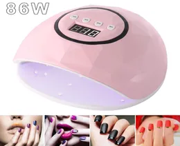 86w lâmpada uv secador de unhas pro uv led gel lâmpada de cura rápida gel polonês gelo para manicure machine2584908