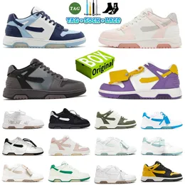 off whiteshoes Out Of Office OOO Low Tops Calf Leather designer shoes women mens shoes Powder Pink White Purple Yellow Mint Lilac Khaki Light Blue Plate-forme dghate