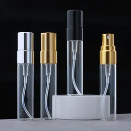 Flacone spray in vetro portatile da 5 ml Contenitore per flaconi Bottiglie riutilizzabili Spruzzatore per profumo Flacone vuoto a nebbia fine