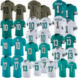 Tyreek Hill Tua Tagovailoa Football Jersey Jaylen Waddle Dan Marino Jevon Holland