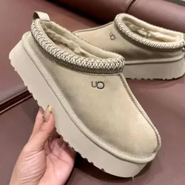 Designer tazzplattform tofflor kvinnor tasman stövlar äkta läder päls klassiker mini brun svart snö stövel slip-on les petites mocka ull vinterstorlek 35-43