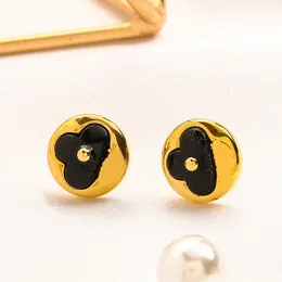 Luxury 18k Gold Plated Earring Charm Multi-Color Womenflower Earring Fashion Designer Brand Earrings Röda vita smycken Tillbehör Par med presentförpackning