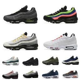 Classic 95 airmaxs Mens Running Shoes Greedy Chaussures Air 95s Ultra Neon Triple Black White Blue Reflective Olive Grey Orange Obsidian Designer Trainers Sneakers