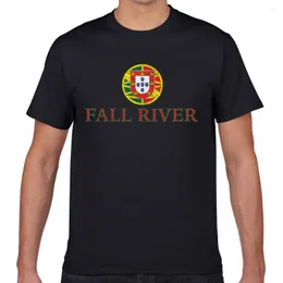 Männer T-Shirts Tops Shirt Männer Fall River Portugal portugiesische Flagge Humor White Geek Custom Male T-Shirt XXXL