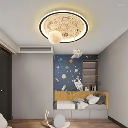 Plafonniers Moderne LED Espace Astronaute Lumière Enfants Enfants Chambre Chambre Lampes Suspendues Pour La Décoration Intérieure