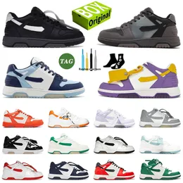 Luxury Out Of Office sneaker women mens shoes OOO Low Tops Calf Leather designer shoes Navy Blue Grey Black White Blue Khaki Lilac Sand Purple Yellow Orange Mint