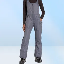 Tulum Kadınlar039s Yalıtımlı önlük tulumları Düz ​​renkli Cep Oneepiece Suspenders Pantolon Kombinon Femme Kayak Pantolon Yoga OU5279801