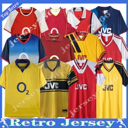Retro Soccer Jersey Highbury Home Shirt Pires Henry Reyes 02 03 05 06 98 99 Bergkamp 94 95 Adams Persie 96 97 Galla 86 87 89 Wright Vintage Mundlid