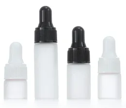 Glass Essential Oil Prov Packaging -flaskor 1 ml 2 ml 3 ml 5 ml Frostad kosmetisk serumlotion Travelagringsflaska