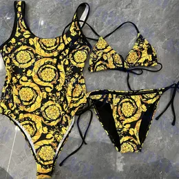 Flower Jacquard badkläder Kvinnor Split Bikini Vintage Bathing Suit Ladies One Piece Swimsuit