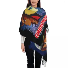 Lenços UFO Robot Grendizer com Actarus Scarf Wrap para mulheres longo inverno quente borla xale unisex anime mangá