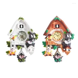 Wall Clocks Decorative Hanging Cuckoo Bird Clock Battery Operated Movement Hourly Chirping