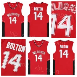 Фильм средняя школа Wildcats Basketball Jersey 14 Troy Bolton Shirt College University Pure Cotte For Sport Fan