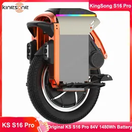 Kingsong S16 Pro 84V 1480Wh Pil 3000W Motor Tepe Gücü 5000W Maks Maks 60km Kilometre 120km KS S16 Elektrikli Konuşma