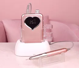 Nail Drill Accessories Light Rose Gold Portable Cordless Machine 35000RPM Rechargeable Wireless Manicure Electric File Brushless4960945