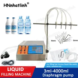 Liquid Filling Machine Electric Digital Control Pump Perfume Vial filler Water Juice Oil Bottle Filler With 4 Heads