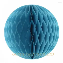 Juldekorationer 10 stycken/parti 6 "(15 cm) Lake Blue Tissue Paper Honeycomb Balls Hängande bröllop med 23 färger kan väljas