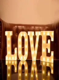 LED Sign Letters Light Up for Night Lights Wedding Birthday Party Battery Powered Christmas Lamp Home Bar5563152