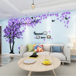 Wall Stickers DIY Large Size Cute Couple Po Wall Decal Paper Tree Decoration Art TV Background Wallpaper Home Decoration Living Room Decal 230403