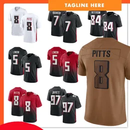 Männer Frauen Jugend 87 Bijan Robinson 84 Cordarrelle Patterson 6 Younghoe Koo 97 Grady Jarrett 8 Kyle Pitts 1 Marcus Mariota 5 Drake London Football Jerseys 2023