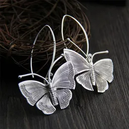 Dangle Earrings & Chandelier Retro Boho Butterfly Drop For Women Tibetan Ethnic Vintage Silver Color Handmade Statement Hook Earring Simple