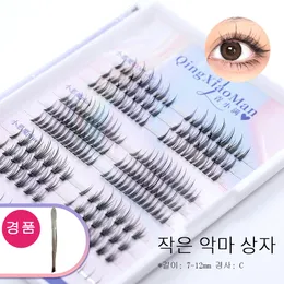 Makeup Tools Fairy False Eyelashes Cos Handgjorda falska ögonfransar Little Devil Individuella fransar Förlängning Naturligt värmebindade klusterfransar 230403