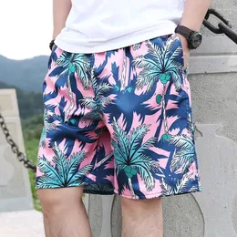 Szorty męskie spodnie plażowe Duży rozmiar Szybki suchy luźne, cienkie pięciopunktowe sportowe sporne modne kwiat