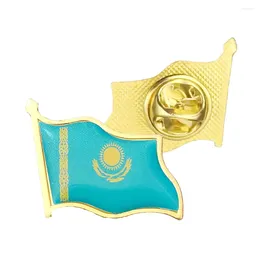 Broches de bandeira do Cazaquistão lindamente esmaltados alfinetes emblema de liga de zinco