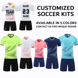 Qqq82022 Kit di maglie da calcio per bambini adulti con design personalizzato Qualsiasi squadra Vi preghiamo di contattarci per le vostre soluzioni personalizzate prima