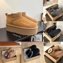 Дизайнерские сапоги Тасманские тапочки Зимние ботинки Австралия Мини-сапоги Ulrta Кожаные ботинки на меху Сапоги на платформе Теплый мех Пушистые ботильоны