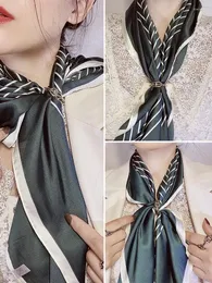 Halsdukar eperoner hijab ring halsduk spänne 90 cm sjalar knapphållare eleganta stil tillbehör