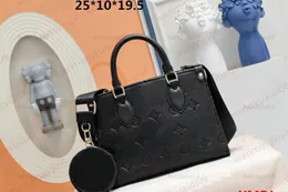 2023SS女性Luxurys Designers TOTES BAGS QUALITY ONTHEGO HANDBAG SHOUDER Crossbody Bag本革メッセンジャーレディース旅行ハンドバッグ001