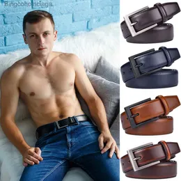 Cinture Cintura elegante da uomo in vera pelle fatta a mano, disegni classici alla moda per lavoro, affari e casualL231103