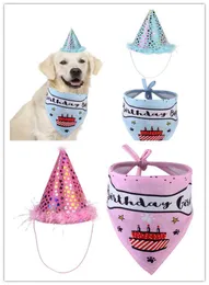 Bandana per cani Bavaglini Sciarpa per la testa Fazzoletto da collo per cani Pet Cat Cuccioli Accessori Cappello per feste di compleanno Cappello carino