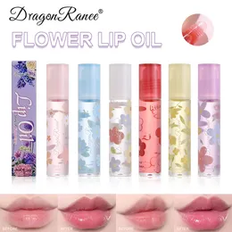 Transparent Lip Gloss Clear Oil Lip Glaze Air Sexy Cute Flower Lip Balm NonSticky Liquid Winter Moisturizing Plumping Lip Tinted