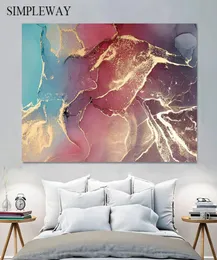 Pintura abstrata contemporânea de mármore dourado, arte geométrica moderna, tela impressa, arte de parede, imagem, decoração de sala de estar3889620