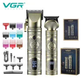 Hair Trimmer VGR Electric Clipper Professional Cutting Machine Cordless Haircut Metal for Men V670 231102